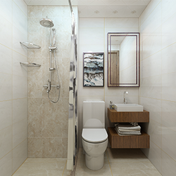 SALLY C1318 Prefabricated bathroom with steel frame and tile finish