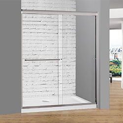 Sally 6mm Triple 3 Panel Glass Sliding Shower Door with Stainless