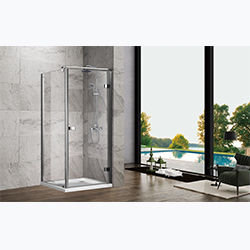 SALLY A066 Luxury Chrome Aluminum Semi Frame Push Pull Hinge Shower Door