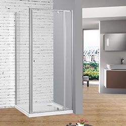 SALLY AWZ06P2+F08115 Extension Framed Pivot Hinge Shower Doors with Gel Magnet Closing Mechanism