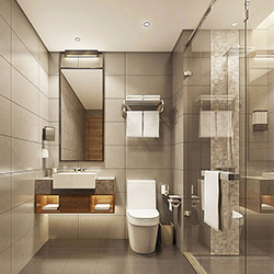 SALLY B1527-1 Prefabricated bathroom with steel frame and tile finish