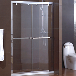 SALLY B518 Soft Close Bypass Frameless Stainless Steel Track Shower Door